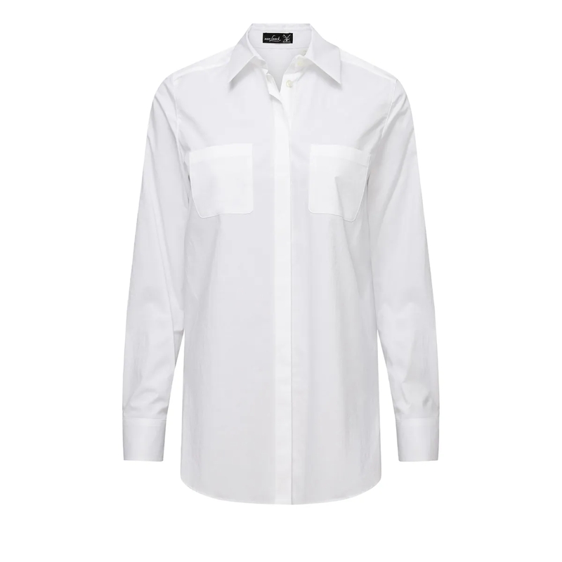 VAN LAACK Bluse Bluse Modern Fit Uni weiss