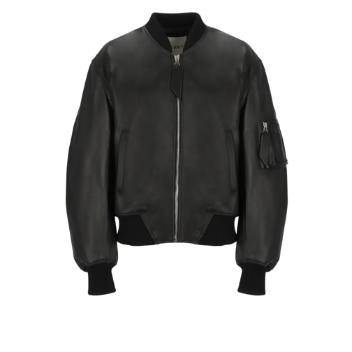 The Attico Anja Bomber Jacket Black Vestes de bombardier