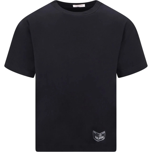 Valentino T-Shirts Valentino Cotton Logo T-Shirt schwarz