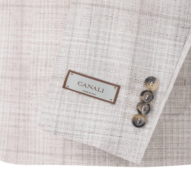 Canali Anzugjacke Kariertes Sakko Kei grau(Image 5)