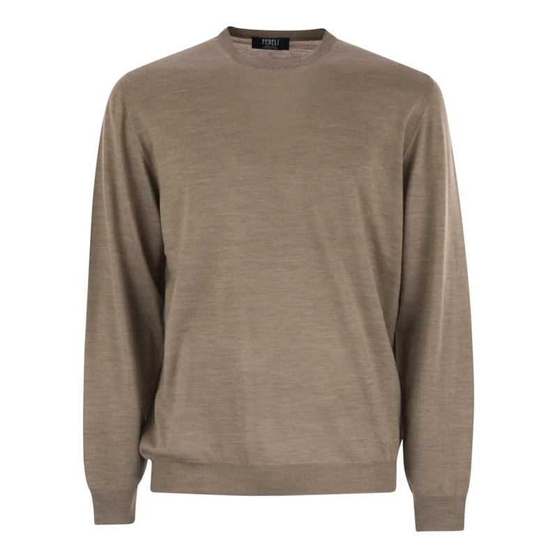 Fedeli Pullover Argentina - Crew-Neck Sweater Brown