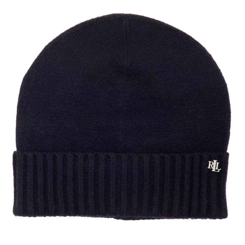 Lauren Ralph Lauren Wollmütze Cuff Hat Cold Weather Navy