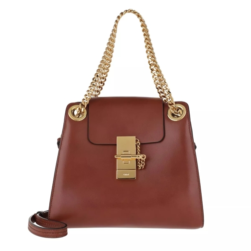 Chloé Annie Shoulder Bag Mini Leather Sepia Brown Crossbodytas