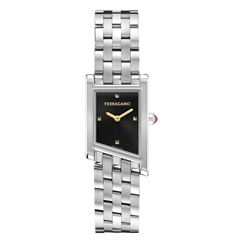 Salvatore Ferragamo Quarzuhr Quarz-Analoguhr Yt-Ferragamo Asymetrique silber
