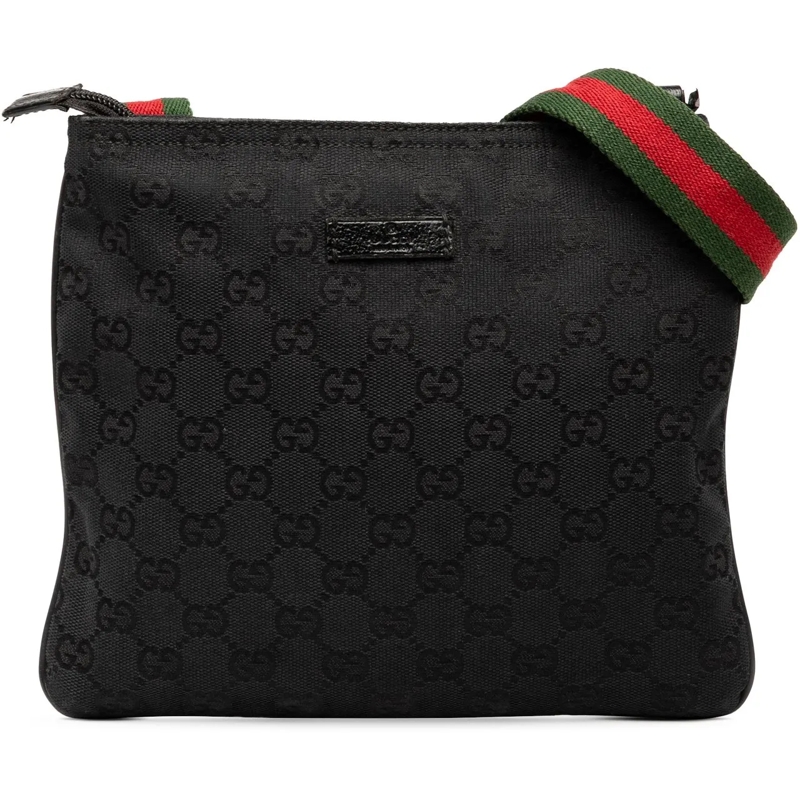 Gucci Sac à bandoulière GG Canvas Web Crossbody schwarz