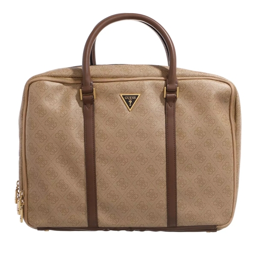 Guess Vezzola Work Bag Beige/Brown Businesstasche