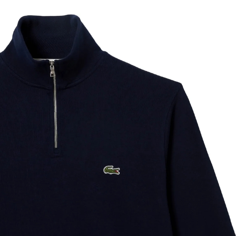 Lacoste  Sweater Rib Interlock Half Zip Dark Navy dunkelblau(Image 4)