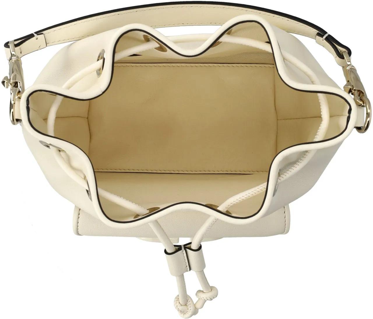 Thumbnail - Valentino Garavani Crossbody Bags - Valentino Garavani Loco Leather Bucket Bag - Gr. unisize - in Weiß - für Damen