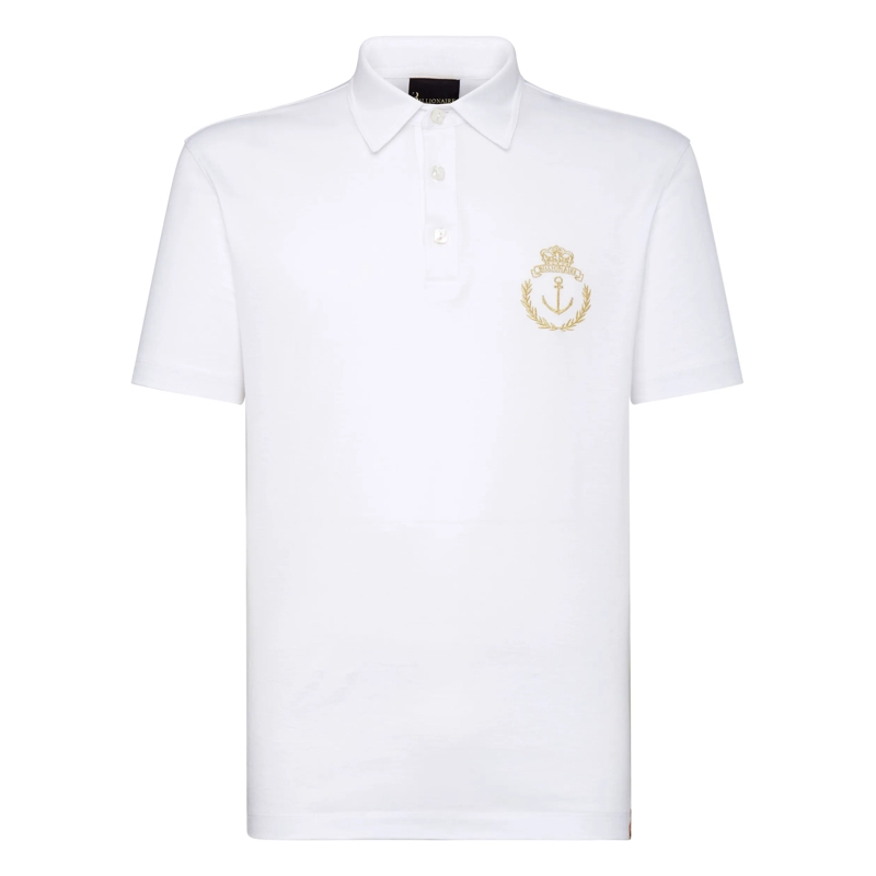 BILLIONAIRE Top Poloshirt weiss