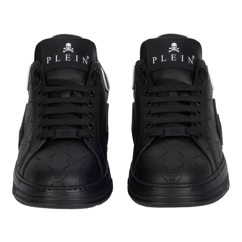 Philipp Plein Low-Top-Sneaker Lo-Top Turnschuhe Monogram schwarz(Image 2)