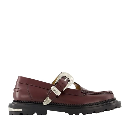 Toga Pulla Ballerina Aj1278 Loafers - Leather - Burgundy Burgundy