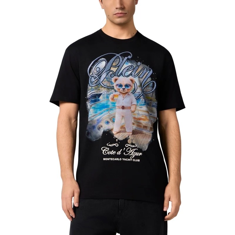 Philipp Plein T-Shirt Round Neck T-Shirt Teddy Yachting schwarz(Image 2)