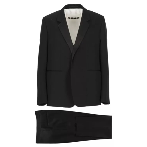 Jil Sander Black Wool And Silk Tailored Suit Black 
