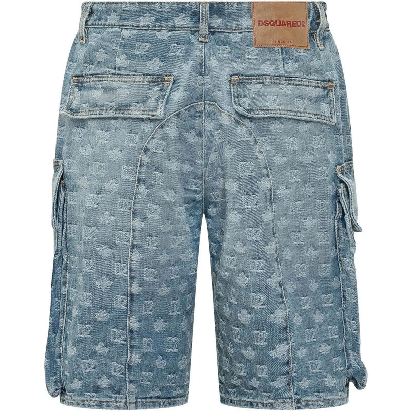 Dsquared2 Shorts Utility Short in Denim con Tasche blau(Image 2)
