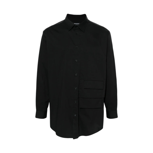 Y-3 Shirts Hemd mit Logo-Stempel black black