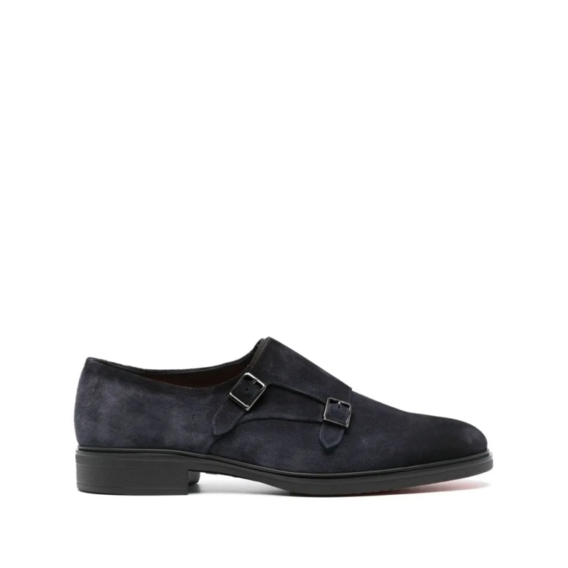 Santoni Loafer Suede Shoes Blue (Image 2)