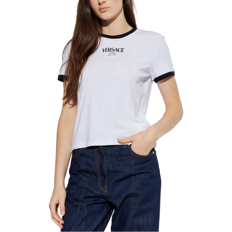Versace T-shirt T-Shirts And Polos White weiß(Image 4)