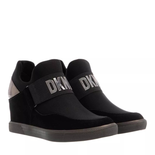 DKNY Cosmos Wedge Sneaker Black Gunmetal Low-Top Sneaker