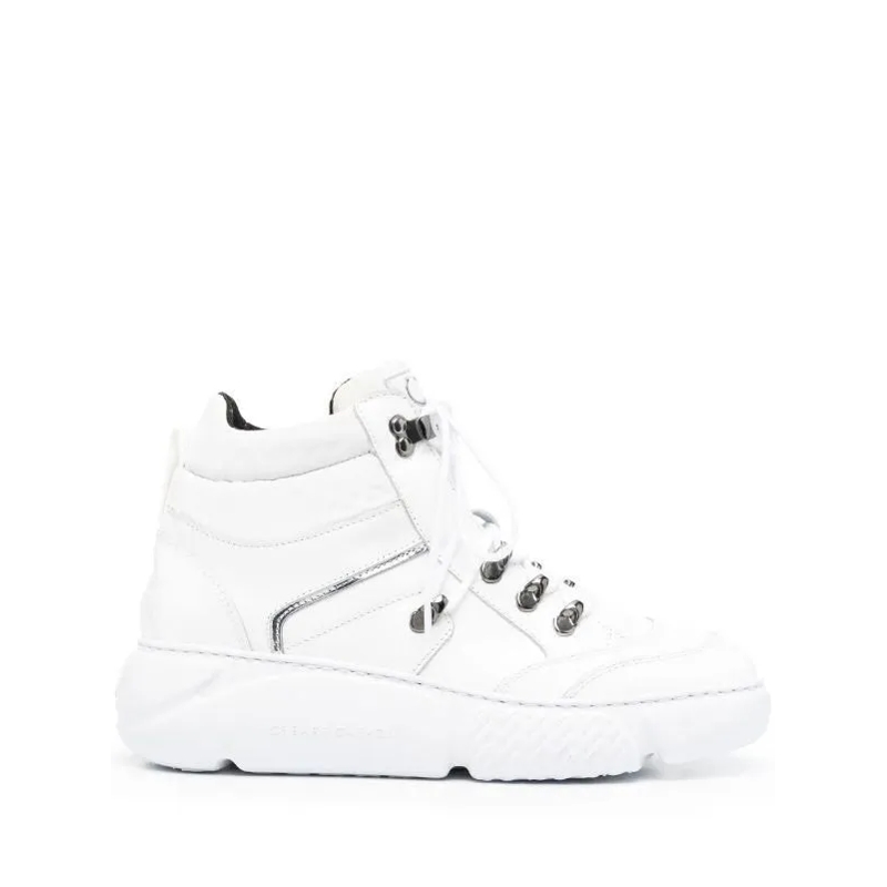 Casadei Bottes Modern White Leather Ankle Boots With Padded Colla White