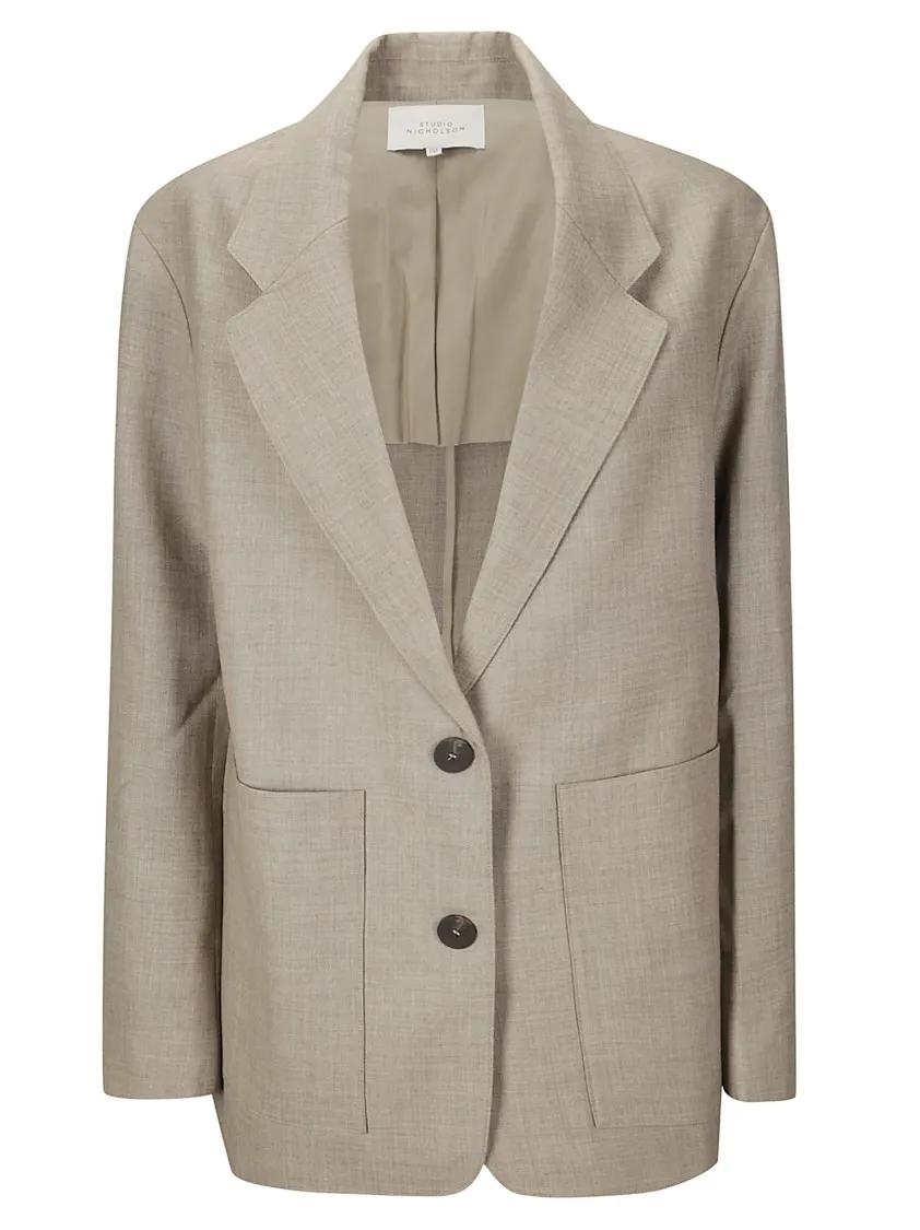 Thumbnail - Studio Nicholson - Single-Breasted Blazer - Größe 40 - braun