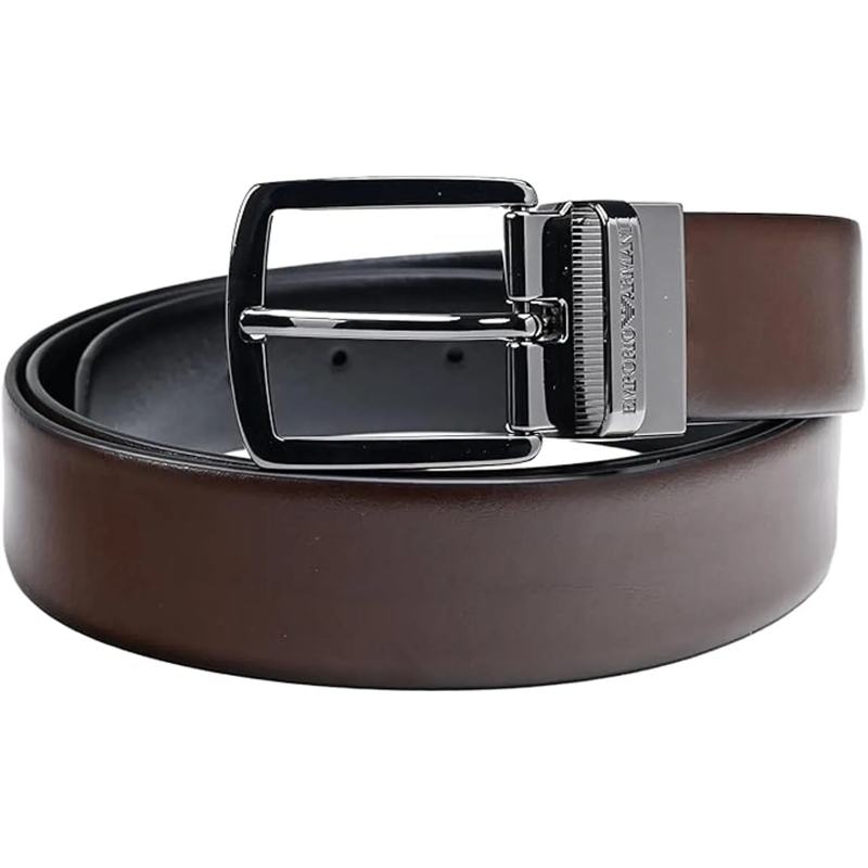 Emporio Armani Ledergürtel Belts Testa Di Moronero mehrfarbig