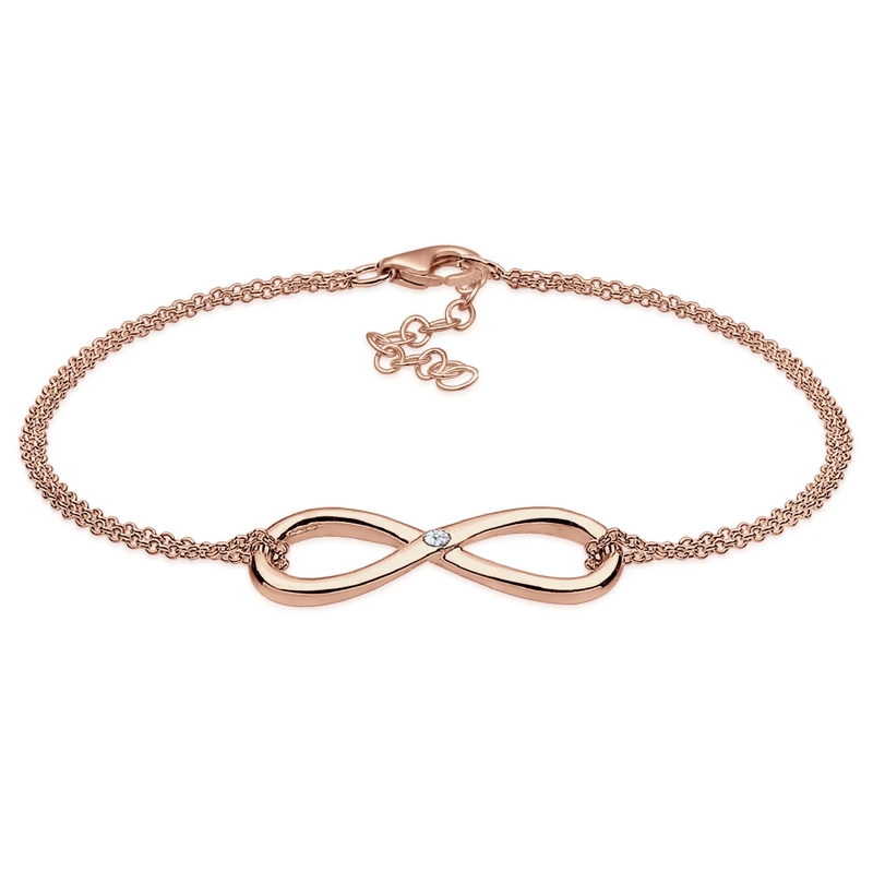 Elli Armband Armband Infinity Ewig Diamant (0.03 ct.) 925 Silbe silber