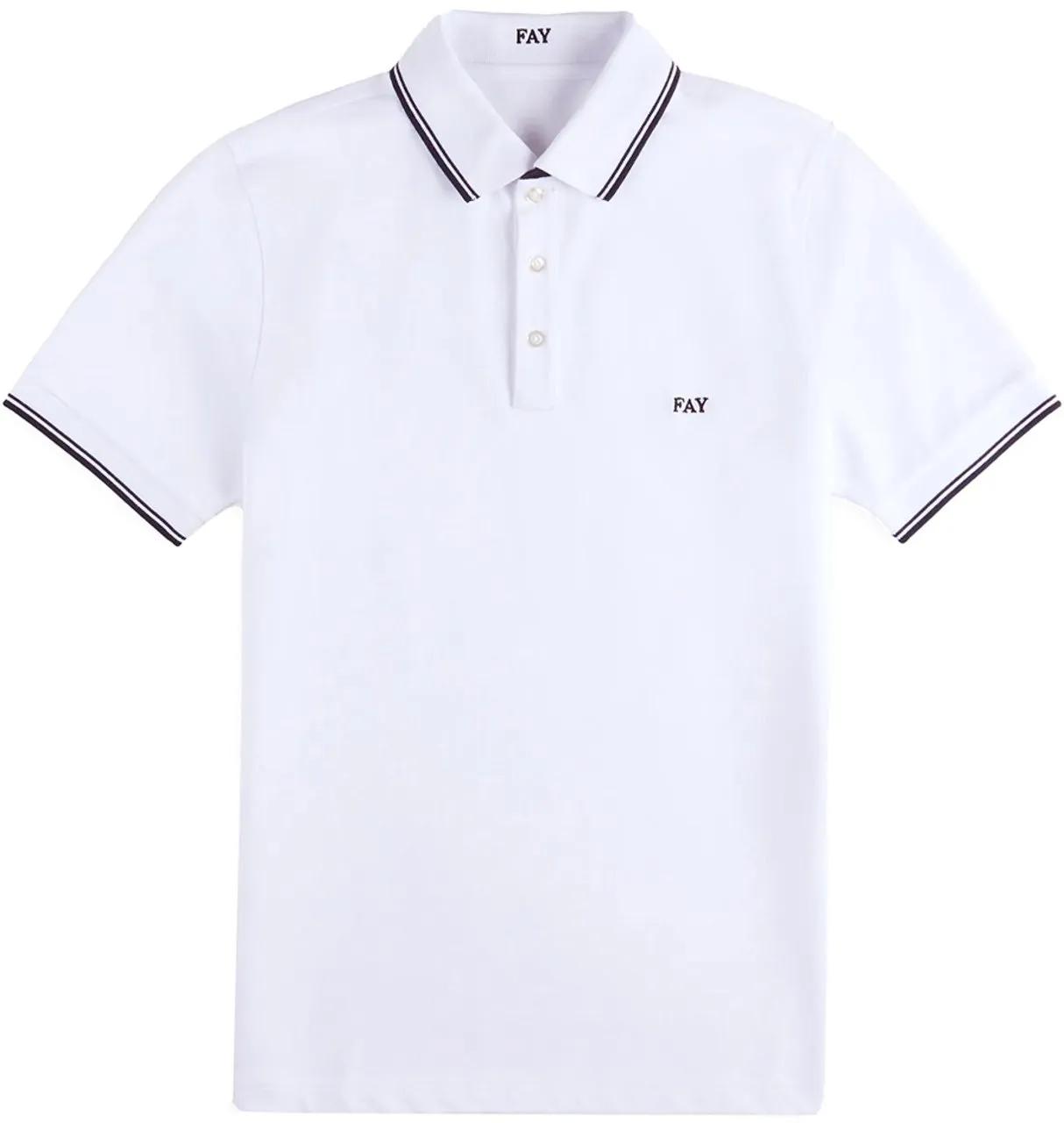 Thumbnail - Fay - T-Shirts And Polos White - Größe S - white