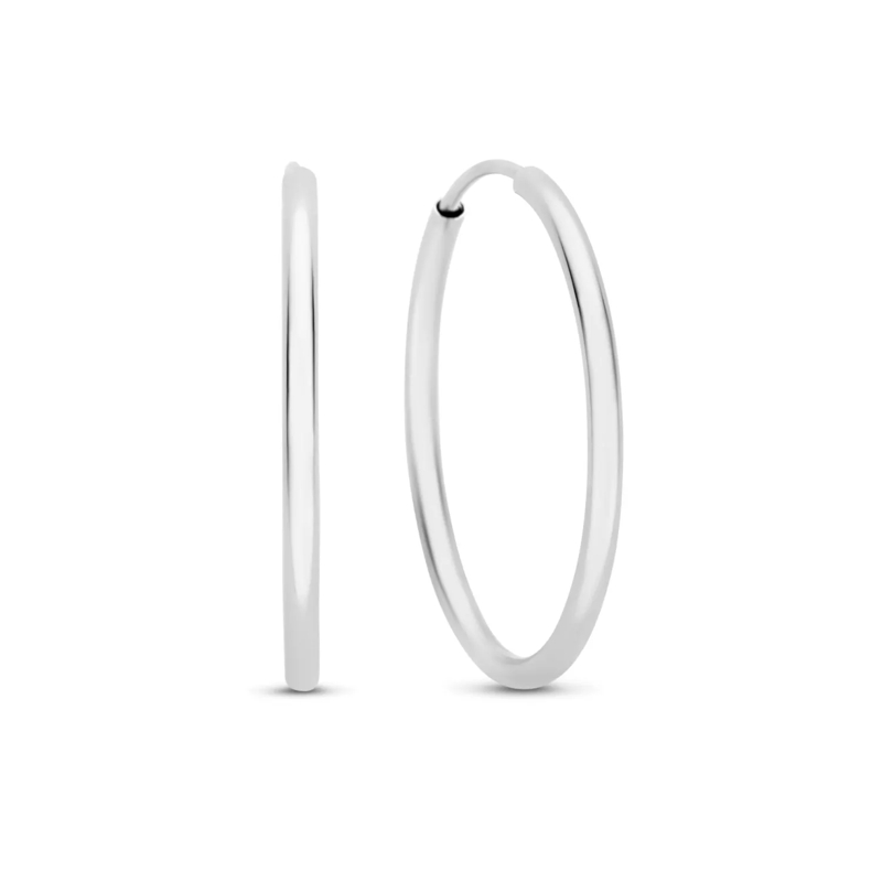 Isabel Bernard Créoles Saint Germain Cerise 14 karat hoop earrings White gold