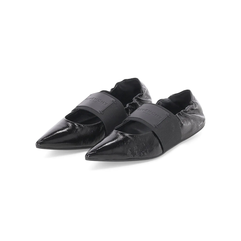 Givenchy Schnürschuhe Ballerinas aus Kalbsleder schwarz