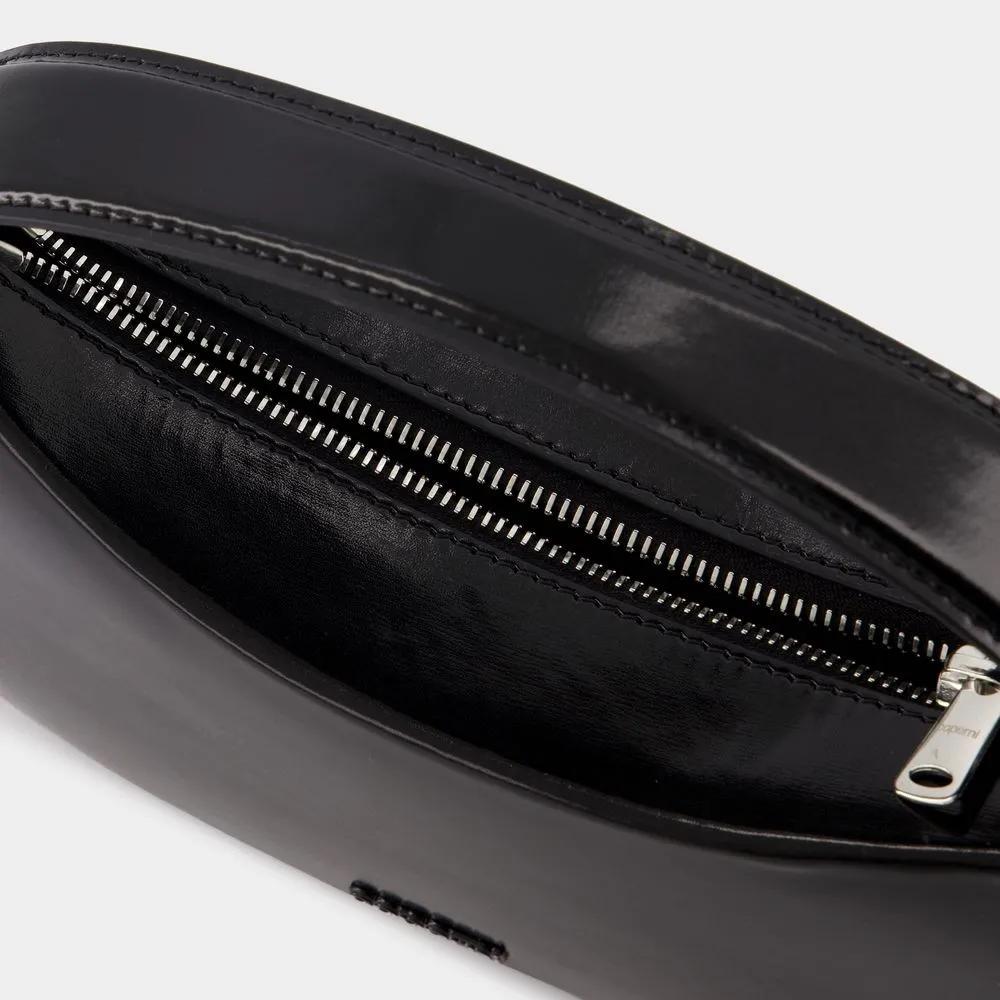 Coperni Crossbody bags Small Sound Swipe Bag Leather Black in zwart