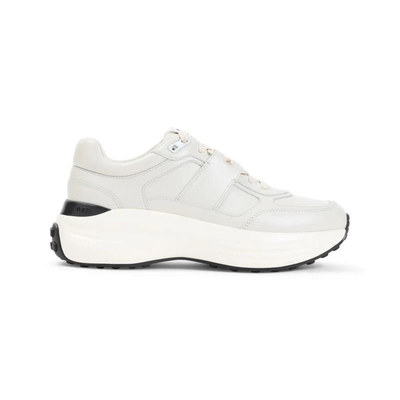 Tod's Lage-top sneaker White Leather Sneakers With Rubber Sole White