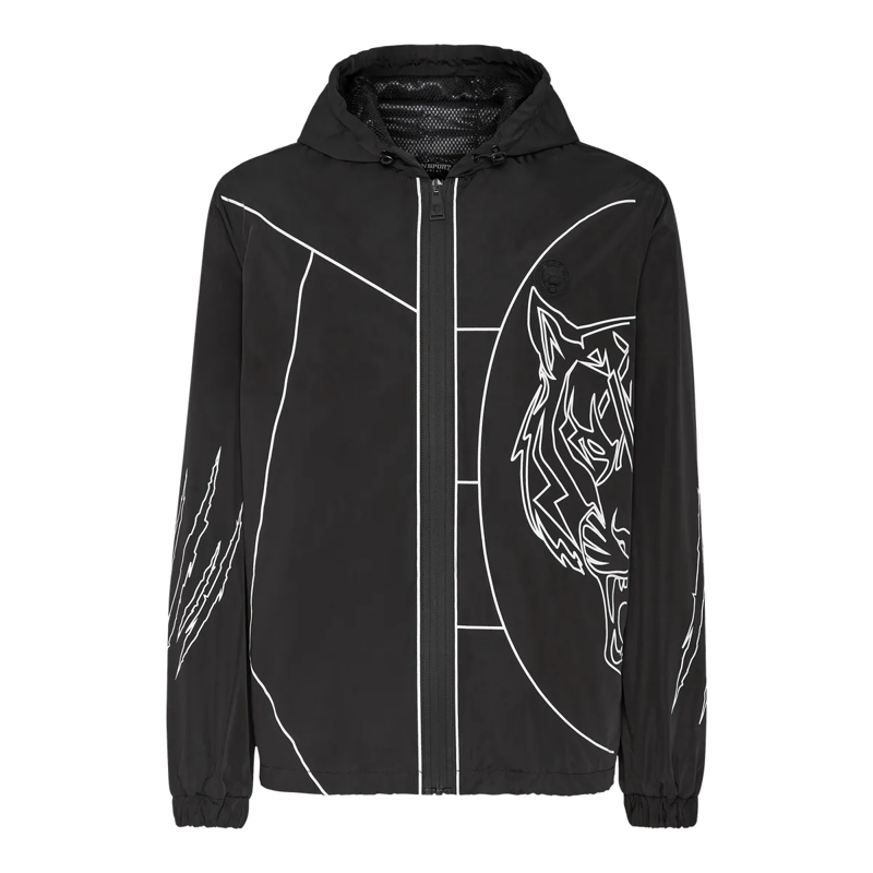 Plein Sport Daunenjacke Windbreaker Tiger schwarz
