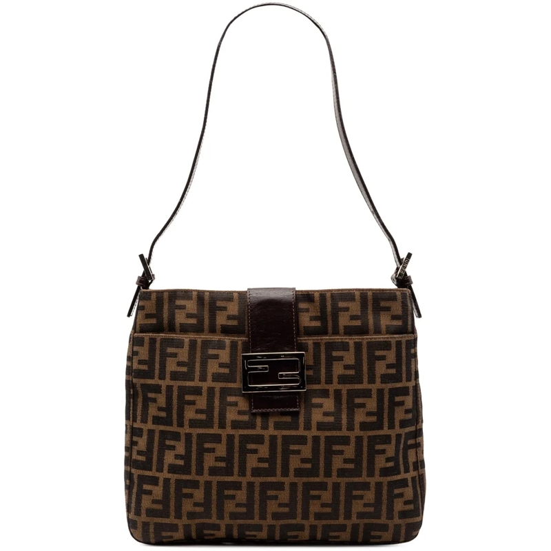Fendi Schultertasche Zucca Canvas Shoulder Bag braun