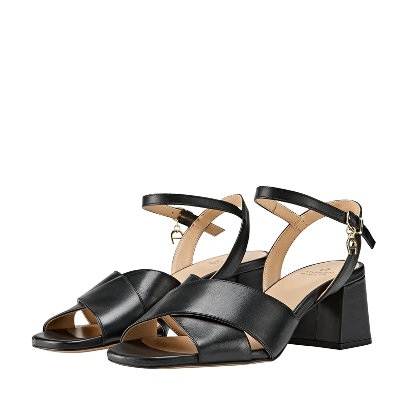 AIGNER Riemchensandalen block heel sandal COURTNEY 6B schwarz