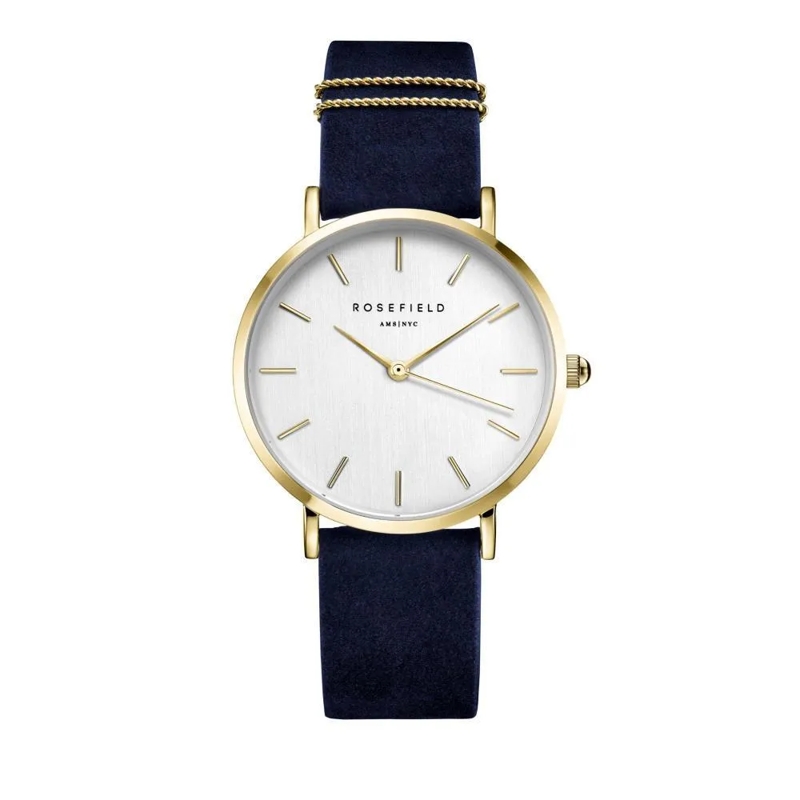 Rosefield Quarzuhr Damenuhr West Village blau