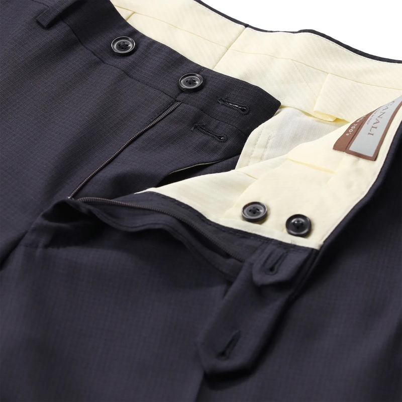Canali Tailleur pantalon Zweiteiliger Anzug aus Wolle dunkelblau(Image 7)