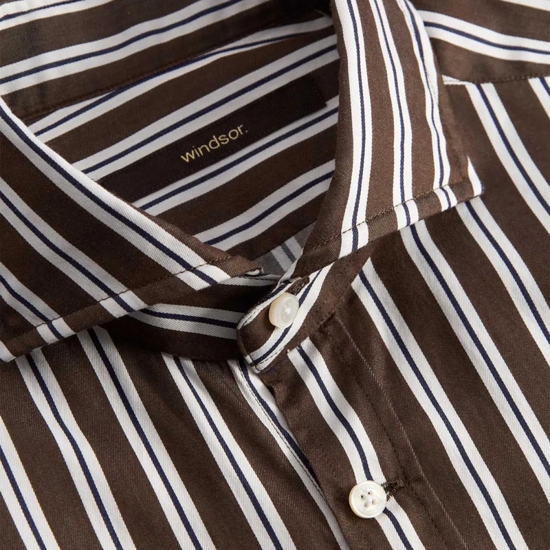 windsor. T-shirt Hemd Lano aus Baumwolle braun(Image 3)