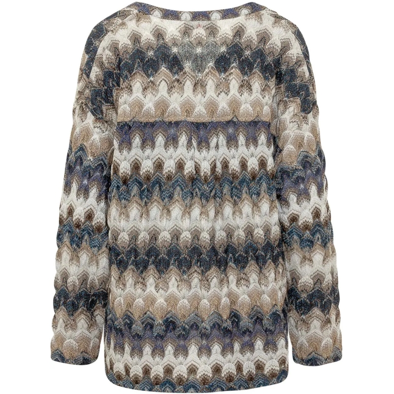 Missoni Bluse Maglia a Maniche Lunghe con Scollo Ampio mehrfarbig(Image 2)