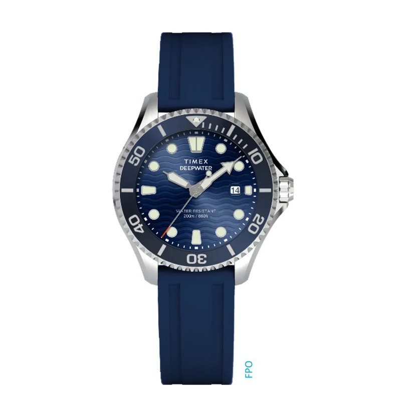 Timex Quarzuhr Quarz-Analoguhr Deep Water Meridian 200 blau
