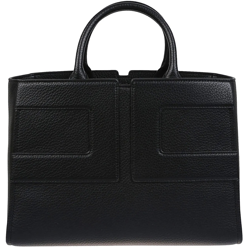 Elisabetta Franchi Tote Medium Logo Bag Black schwarz