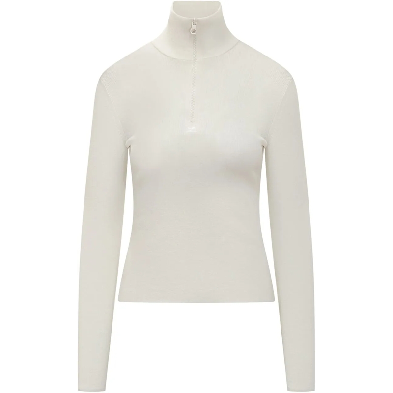 Courrèges  Dolcevita Courreges bianco con zip weiß