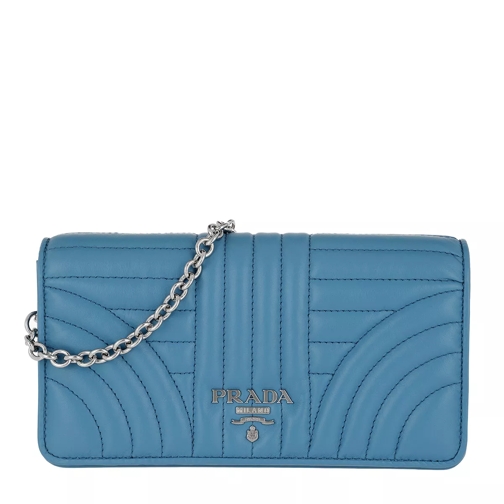Prada iPhone Case Quilted Soft Leather Sea Blue Phone Bag