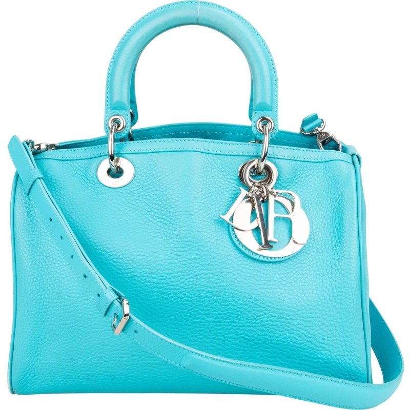 Christian Dior Tote Christian Dior Blue Leather Granville Handbag blau