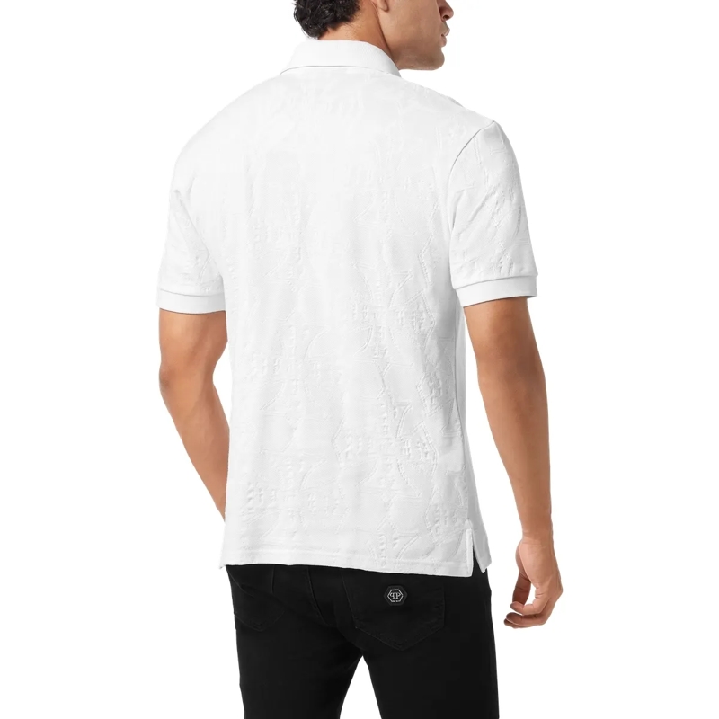 Philipp Plein Top Polo Shirt Ss Crest weiss(Image 2)