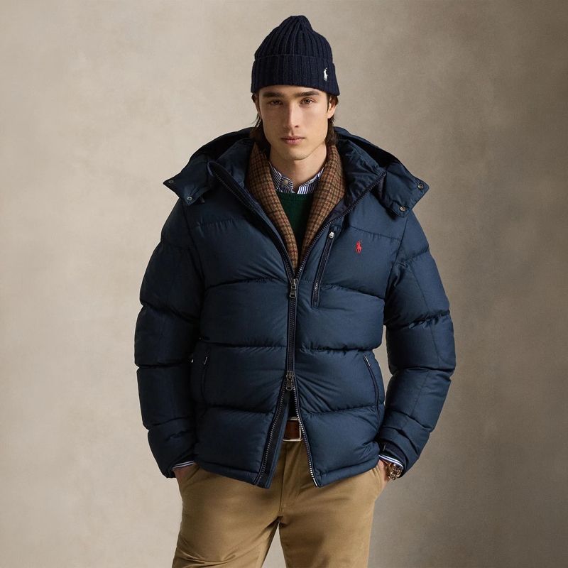 Polo Ralph Lauren Daunenjacke Gorham Down Jacket In Navy Blue Fabric Blue(Image 3)