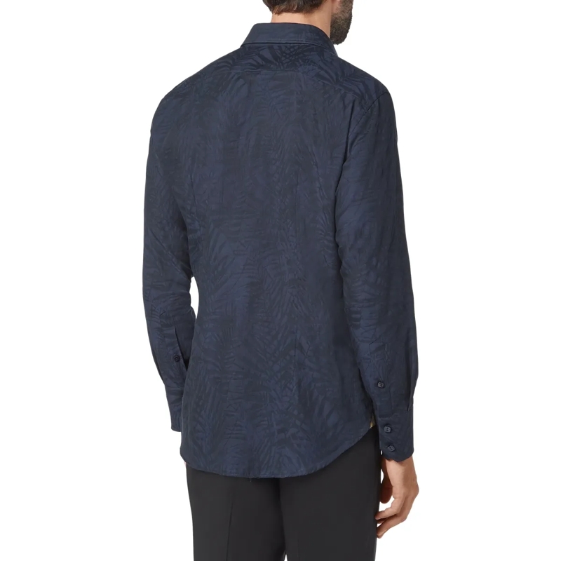 BILLIONAIRE Hemd Hemd Slim Fit Palms dunkel-blau(Image 2)