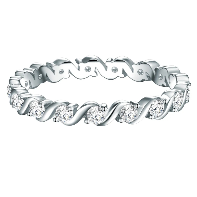 Trilani Ring Sterling Silber Ring Zirkonia silber