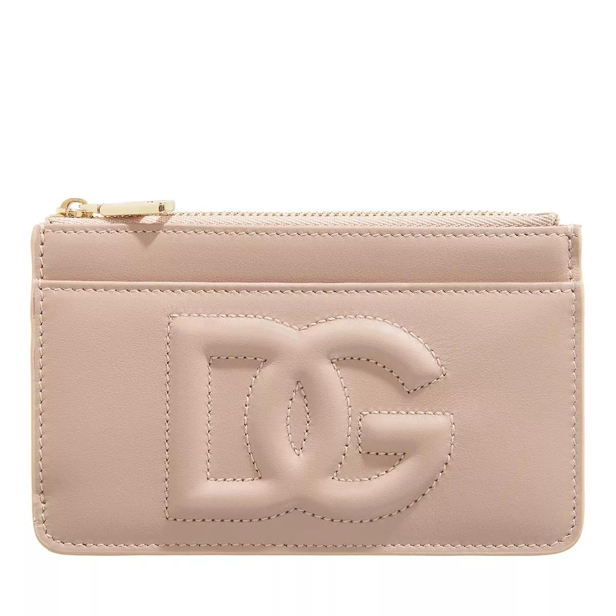 Dolce&Gabbana Portemonnaie - Logo Leather Card Holder - Gr. unisize - in Gold - für Damen