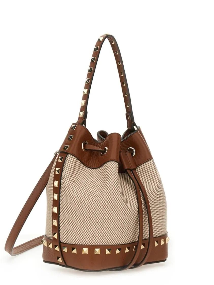 Valentino Garavani Bucket bags "Rockstud" Bag in bruin