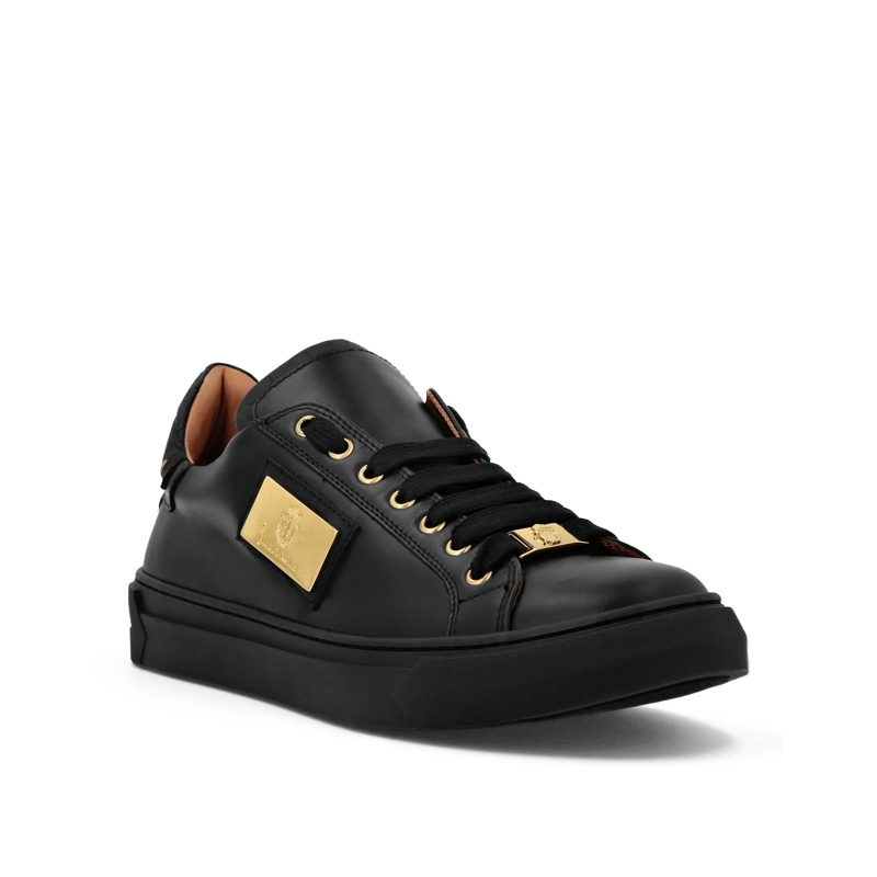 BILLIONAIRE Low-Top-Sneaker Low-Top Turnschuhe Crocco Print schwarz